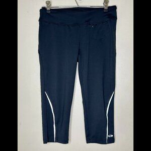 C9 BY CHAMPION Lightweight Capri Black Leggings Cute Decorative Trim size XS